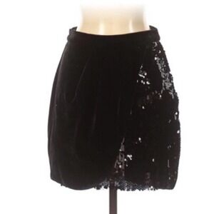 Zara velour and sequin skirt